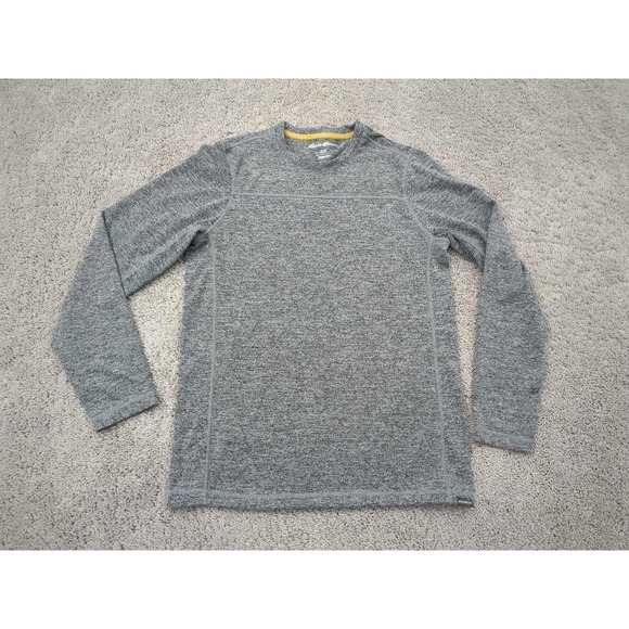 Eddie Bauer Shirt Mens Small Gray FREEDRY Long Sleeve Pullover Athletic Outdoor - Picture 1 of 7